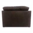 Moe's Home Collection Thurlow Corner Chair Espresso Brown Leather Leather