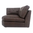 Moe's Home Collection Thurlow Corner Chair Espresso Brown Leather Leather