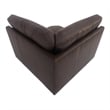 Moe's Home Collection Thurlow Corner Chair Espresso Brown Leather Leather