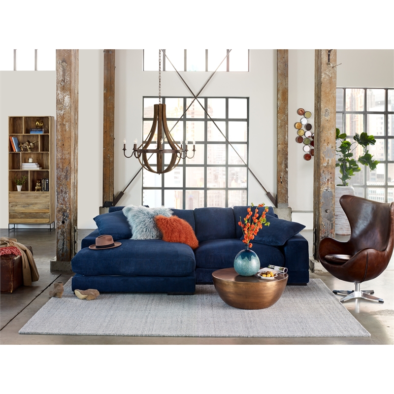 Moe's Home Collection Plunge Sectional Fabric Blue