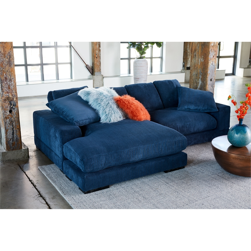 Moe's Home Collection Plunge Sectional Fabric Blue
