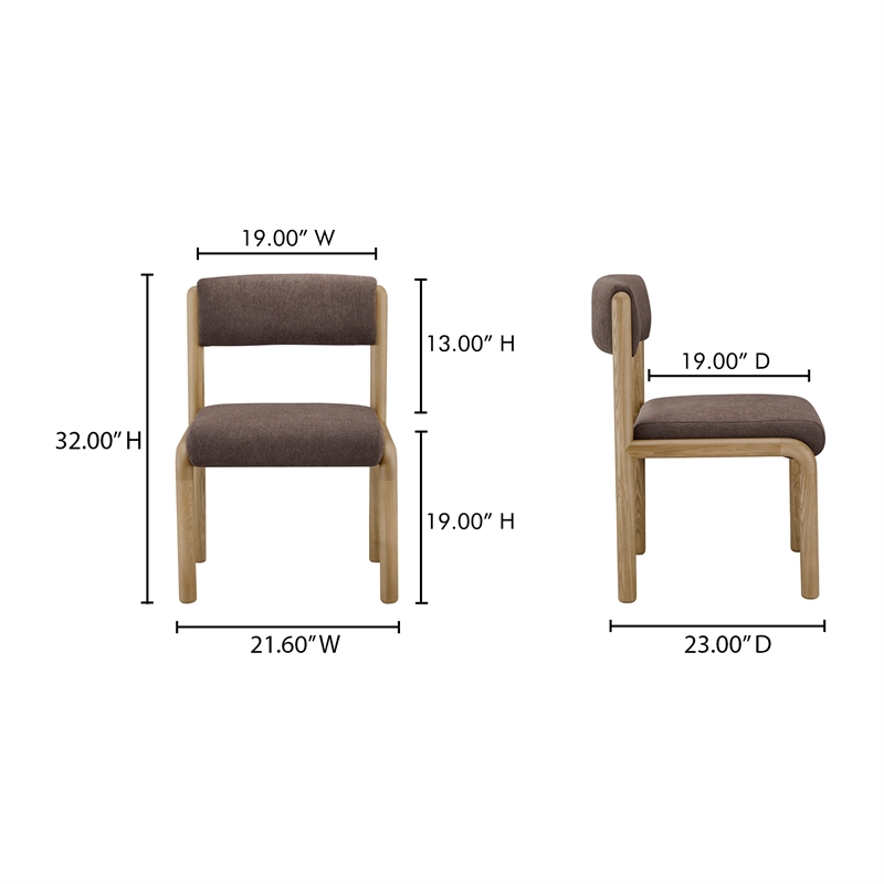 Moe's Home Collection April Dining Chair Wood Brown