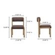 Moe's Home Collection April Dining Chair Wood Brown