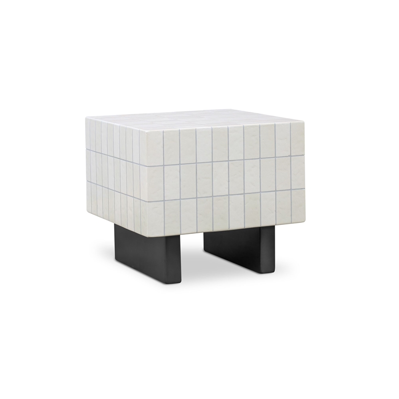 Moe's Home Collection Farren Accent Table Concrete White