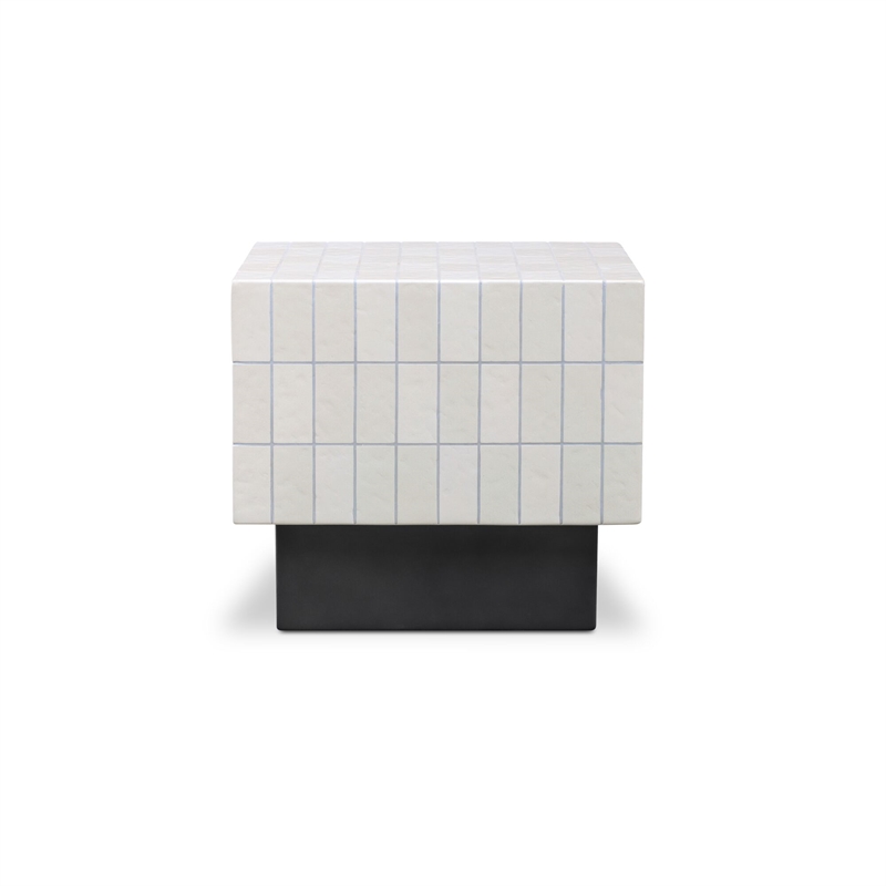 Moe's Home Collection Farren Accent Table Concrete White