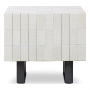 Moe's Home Collection Farren Accent Table Concrete White