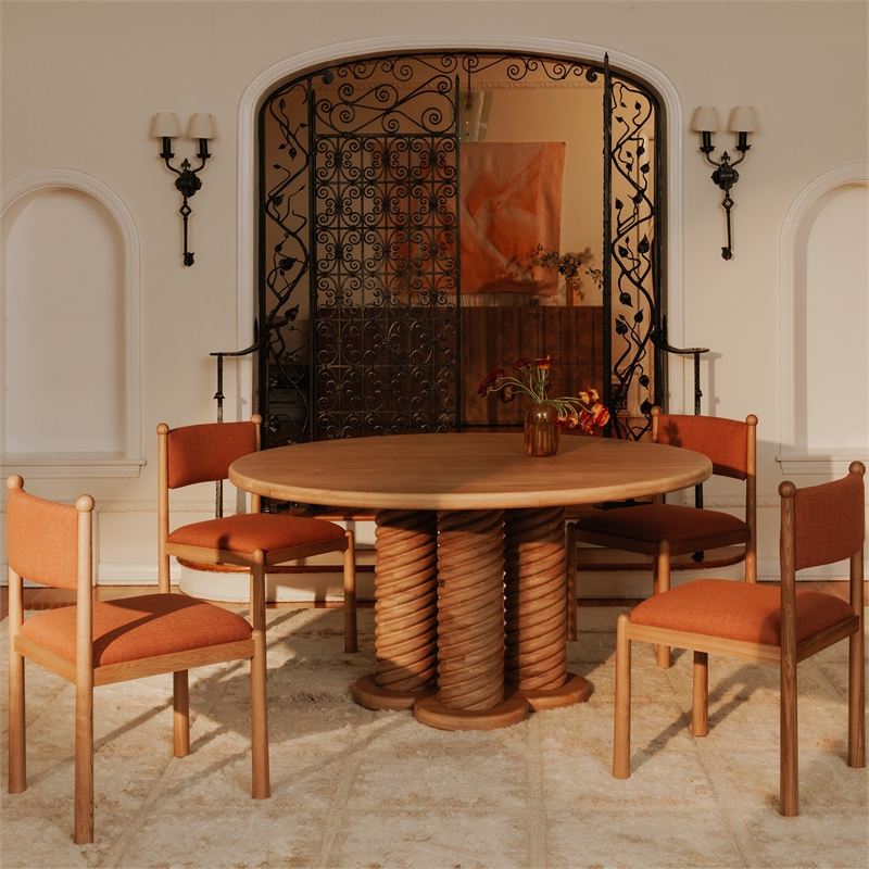 Moe's Home Collection Treccia Dining Table Wood Natural