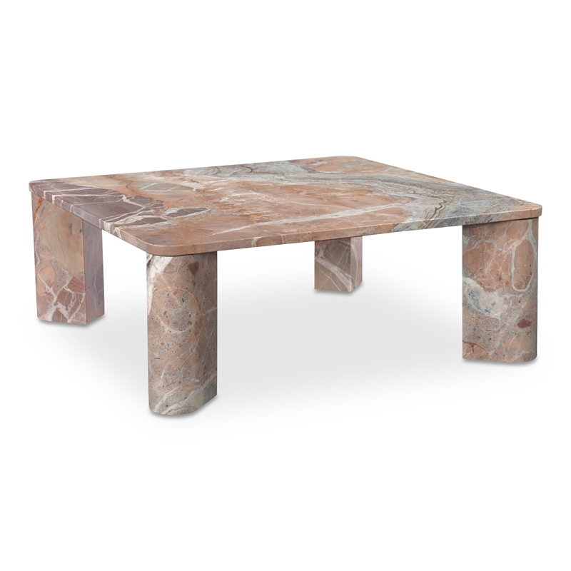 Moe's Home Collection Segment Coffee Table Stone Orange