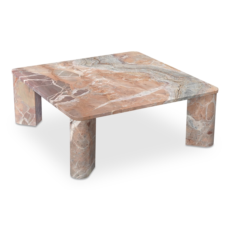 Moe's Home Collection Segment Coffee Table Stone Orange