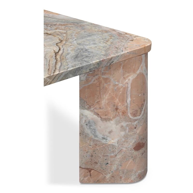 Moe's Home Collection Segment Coffee Table Stone Orange