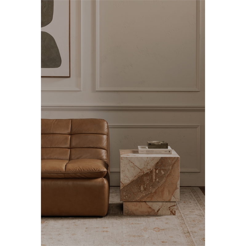 Moe's Home Collection Layla Accent Table Stone Beige