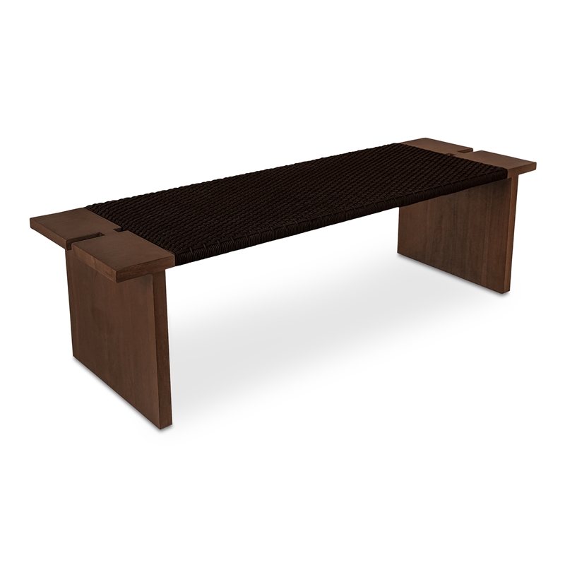 Moe's Home Collection Merritt Outdoor Wood Bench in Brown