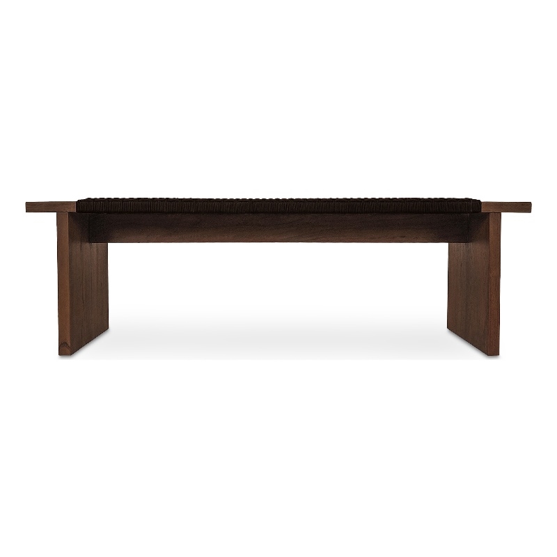Moe's Home Collection Merritt Outdoor Wood Bench in Brown