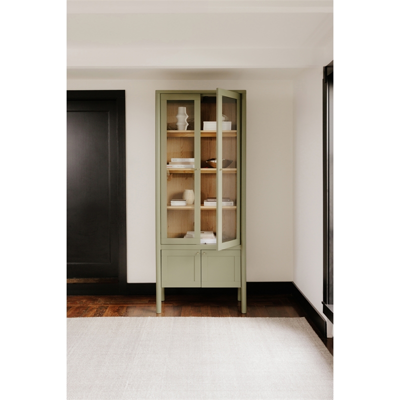 Moe's Home Collection Hannah Wood Cabinet in Green
