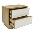Moe's Home Collection Marcelle 2-Drawers Wood Bedroom Nightstand in White
