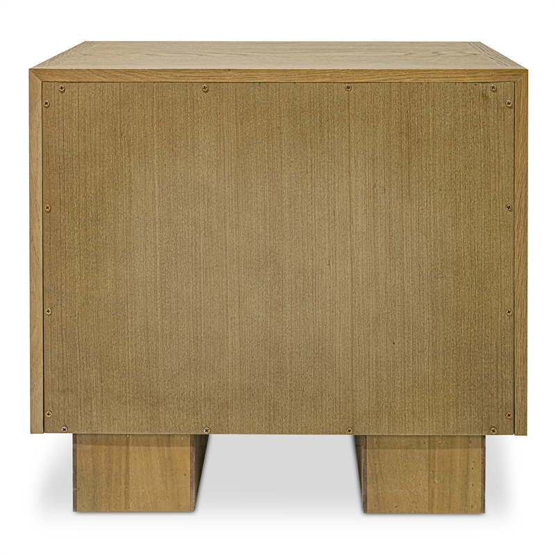 Moe's Home Collection Marcelle 2-Drawers Wood Bedroom Nightstand in White