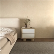 Moe's Home Collection Marcelle 2-Drawers Wood Bedroom Nightstand in White