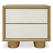 Moe's Home Collection Marcelle 2-Drawers Wood Bedroom Nightstand in White