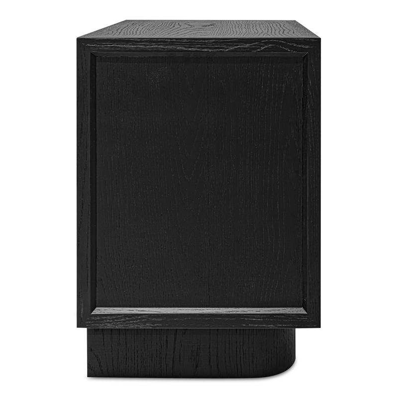 Moe's Home Collection Marcelle 2-Drawers Wood Bedroom Nightstand in Black