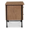 Moe's Home Collection Rene 2-Drawers Wood Bedroom Nightstand in Brown