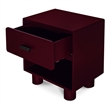 Moe's Home Collection Jolene 1-Drawer Wood Bedroom Nightstand in Red