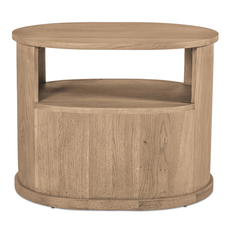 Moe's Home Collection Tommy 1-Drawer Wood Bedroom Nightstand in Natural