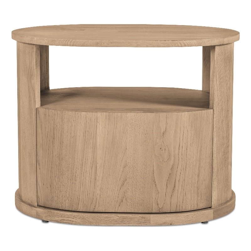 Moe's Home Collection Tommy 1-Drawer Wood Bedroom Nightstand in Natural