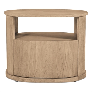 Moe's Home Collection Tommy 1-Drawer Wood Bedroom Nightstand in Natural
