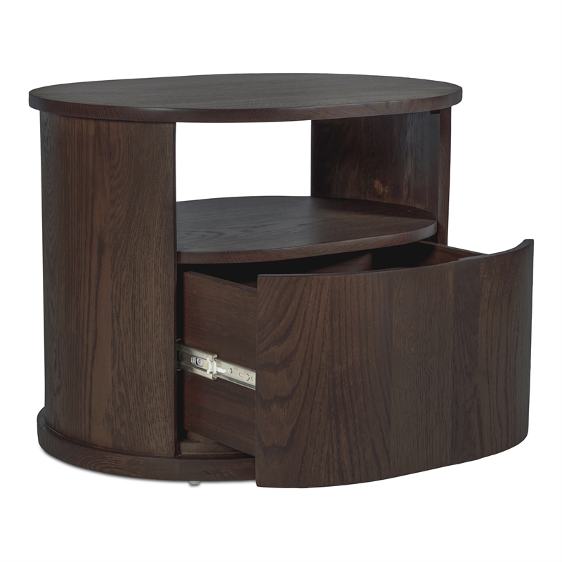 Moe's Home Collection Tommy 1-Drawer Wood Bedroom Nightstand in Brown