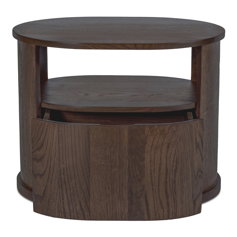 Moe's Home Collection Tommy 1-Drawer Wood Bedroom Nightstand in Brown