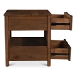 Moe's Home Collection Lottie 2-Drawers Wood Bedroom Nightstand in Brown