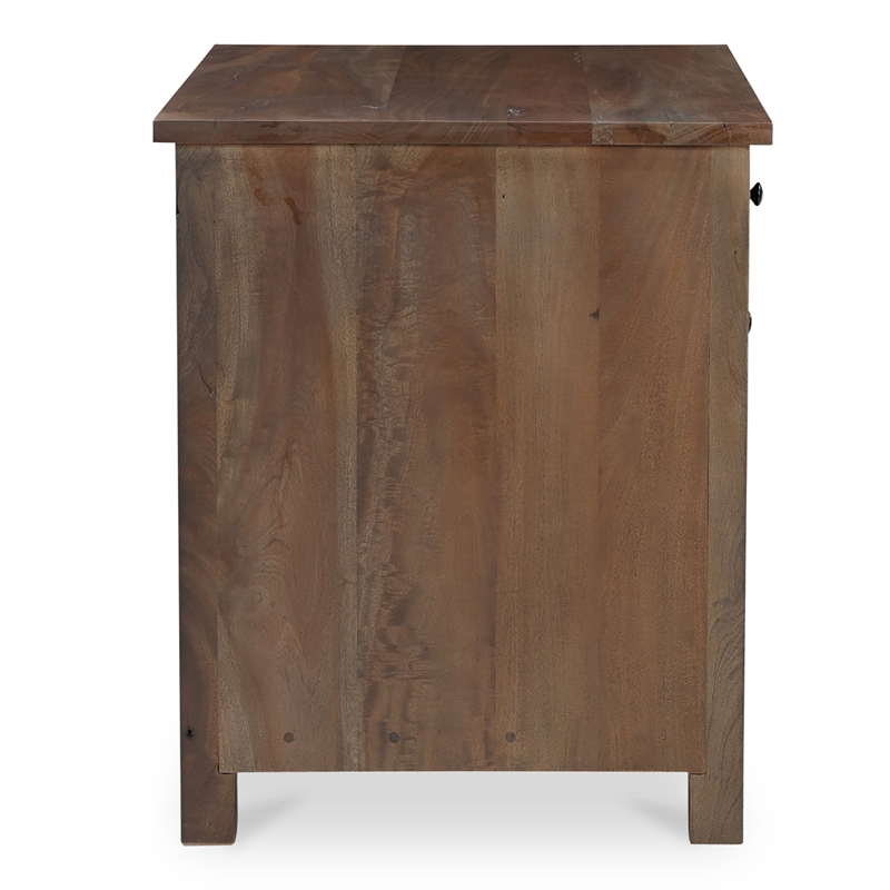 Moe's Home Collection Gene 1-Drawer Wood Bedroom Nightstand in Brown