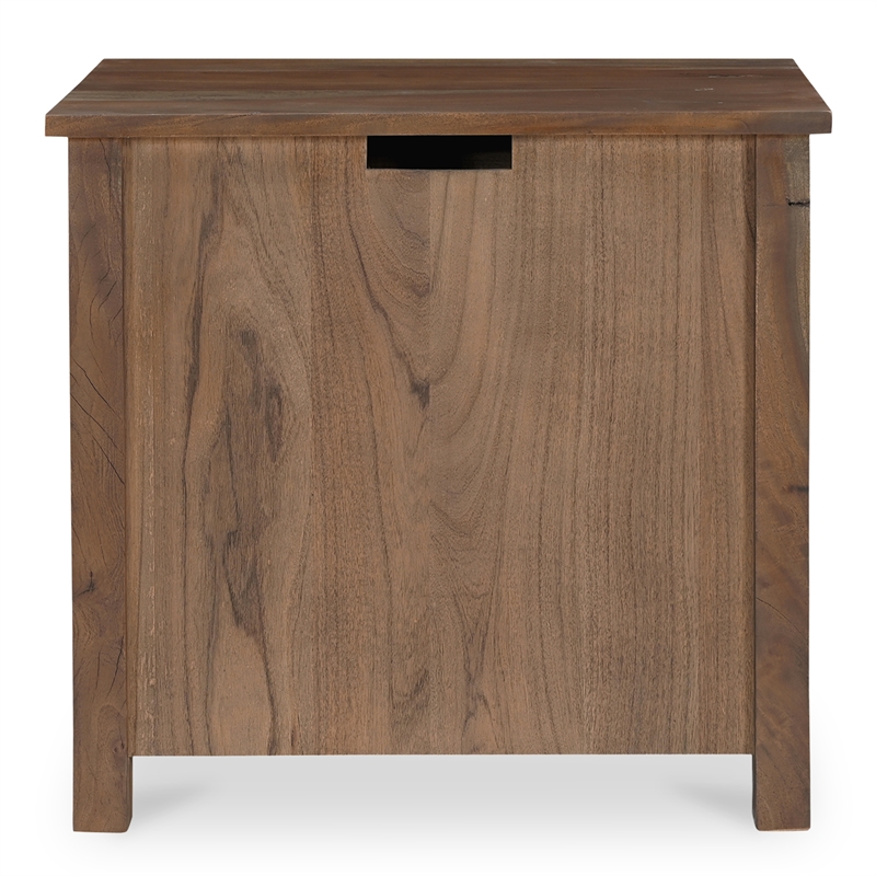 Moe's Home Collection Gene 1-Drawer Wood Bedroom Nightstand in Brown