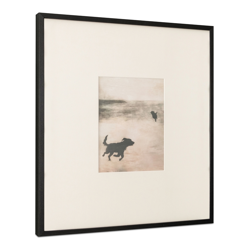 Moe's Home Collection Strand 2 Frame Canvas Print in Textured Matte Black Border