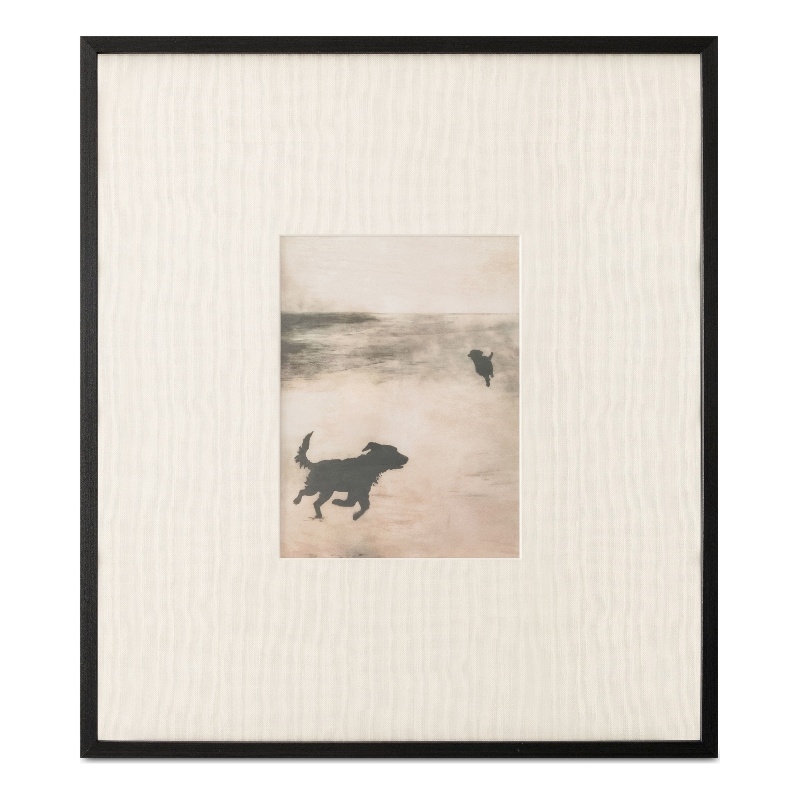 Moe's Home Collection Strand 2 Frame Canvas Print in Textured Matte Black Border