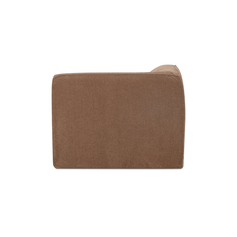 Moe's Home Collection Isla Corner Chair Fabric Brown