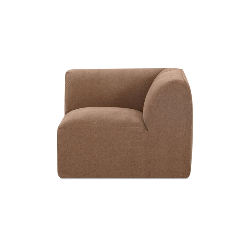 Moe's Home Collection Isla Corner Chair Fabric Brown
