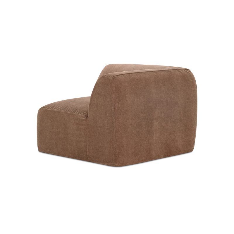 Moe's Home Collection Isla Corner Chair Fabric Brown