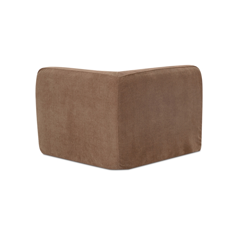 Moe's Home Collection Isla Corner Chair Fabric Brown