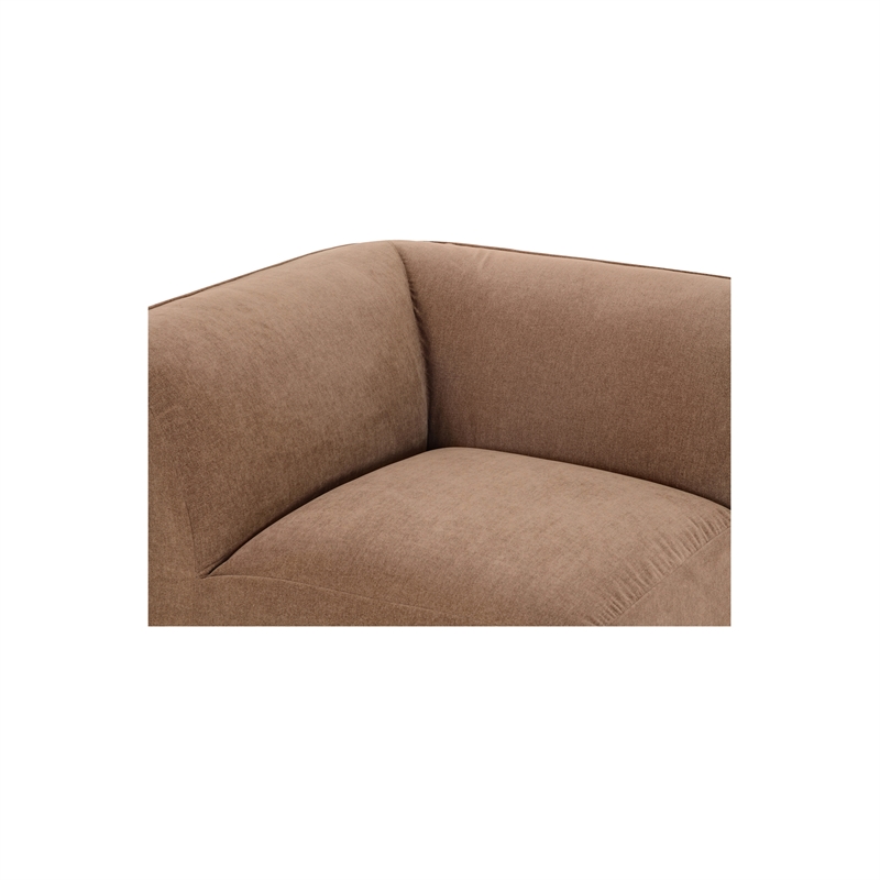 Moe's Home Collection Isla Corner Chair Fabric Brown