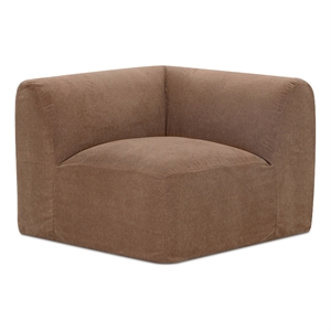 Moe's Home Collection Isla Corner Chair Fabric Brown