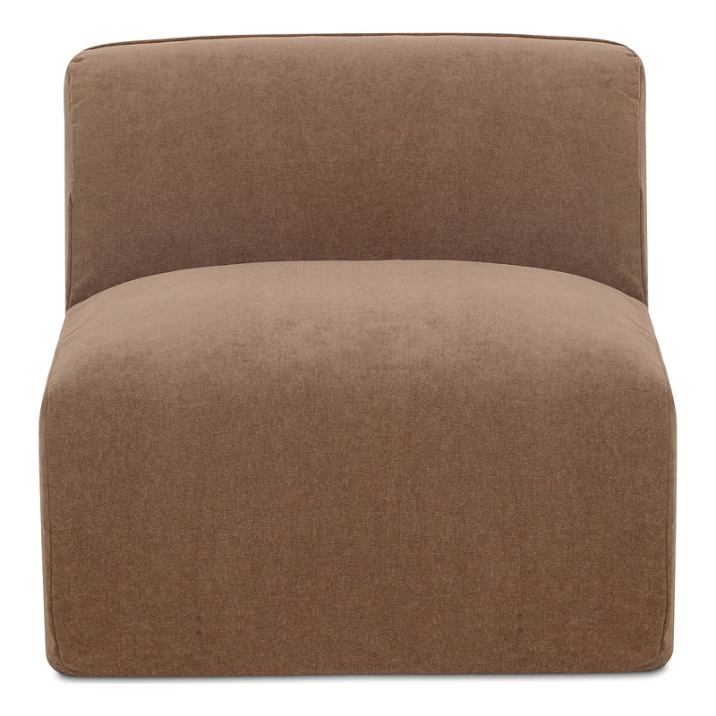 Moe's Home Collection Isla Slipper Chair Fabric Brown