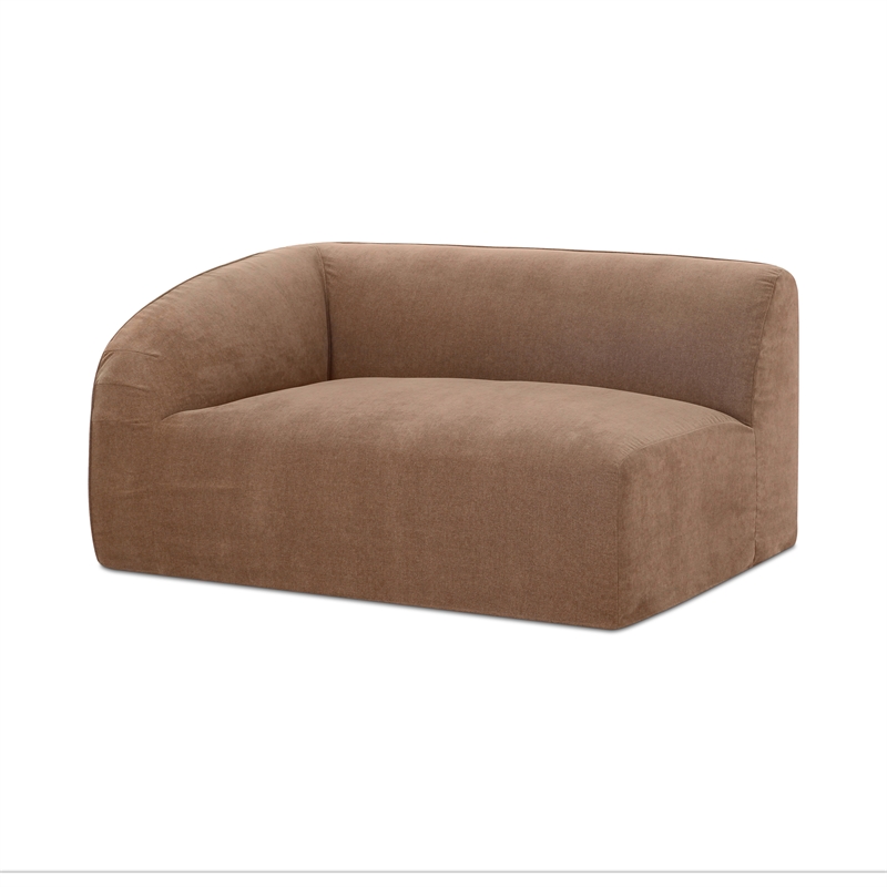 Moe's Home Collection Isla Corner Chair Fabric Brown