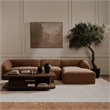 Moe's Home Collection Isla Corner Chair Fabric Brown
