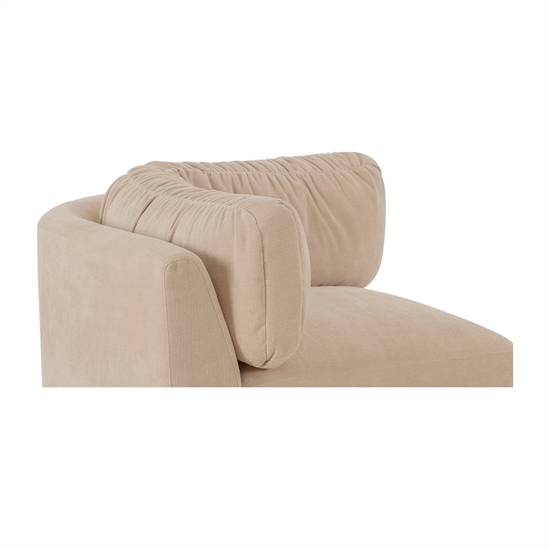 Moe's Home Collection Matina Corner Chair Fabric Beige