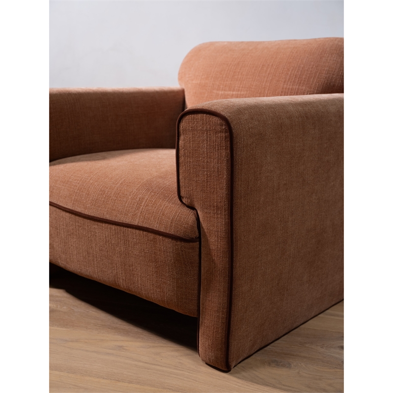 Moe's Home Collection Leo Occasional Chair Fabric Brown