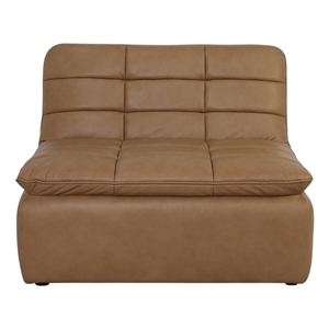 Moe's Home Collection Lino Slipper Chair Leather Brown