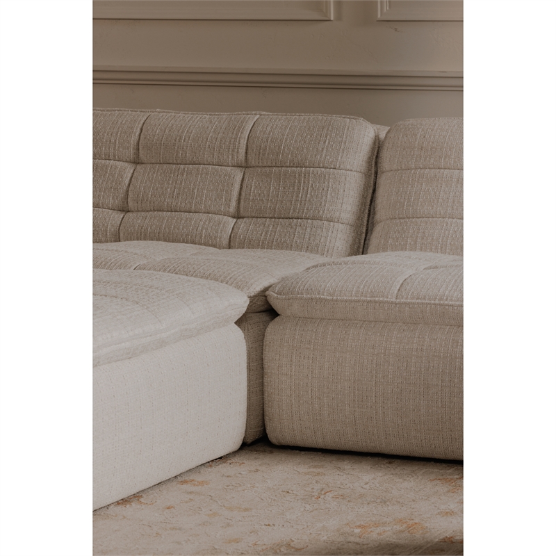 Moe's Home Collection Lino Slipper Chair Fabric Beige