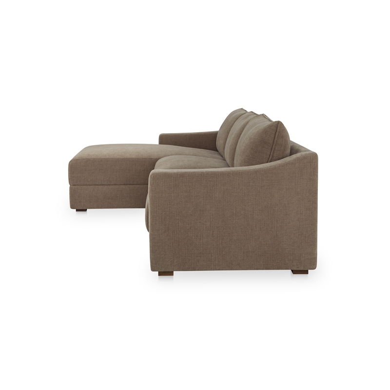 Moe's Home Collection Farrow Modular Sectional Fabric Taupe
