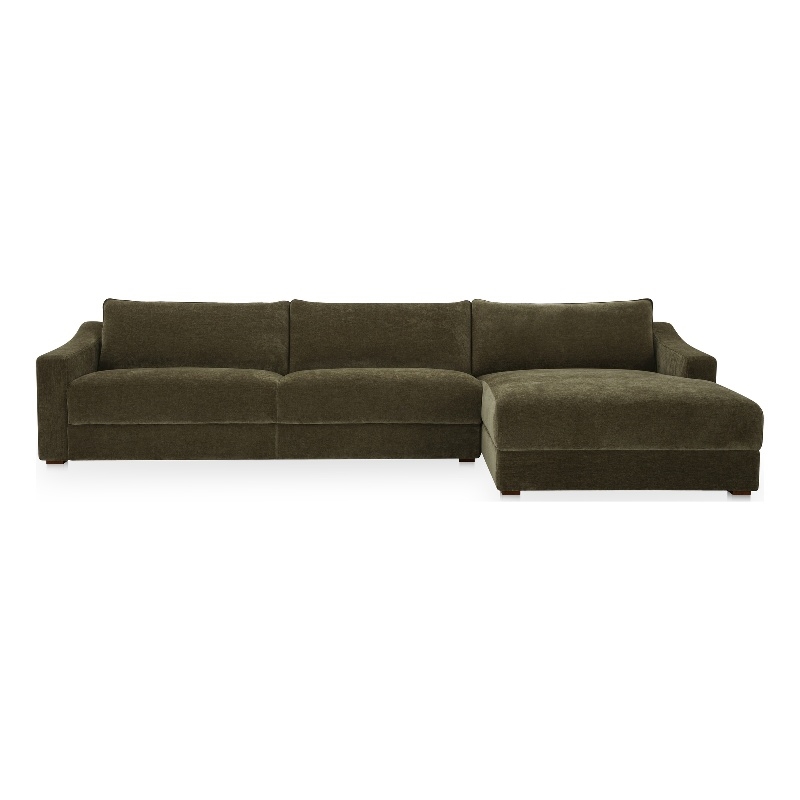 Moe's Home Collection Farrow Modular Sectional Fabric Green